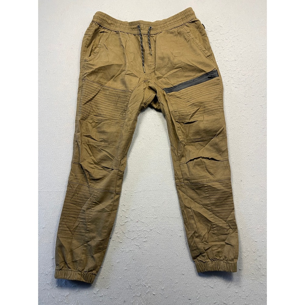 Ring Of Fire Moto Jogger Pants Cotton Spandex Brown XL Mens